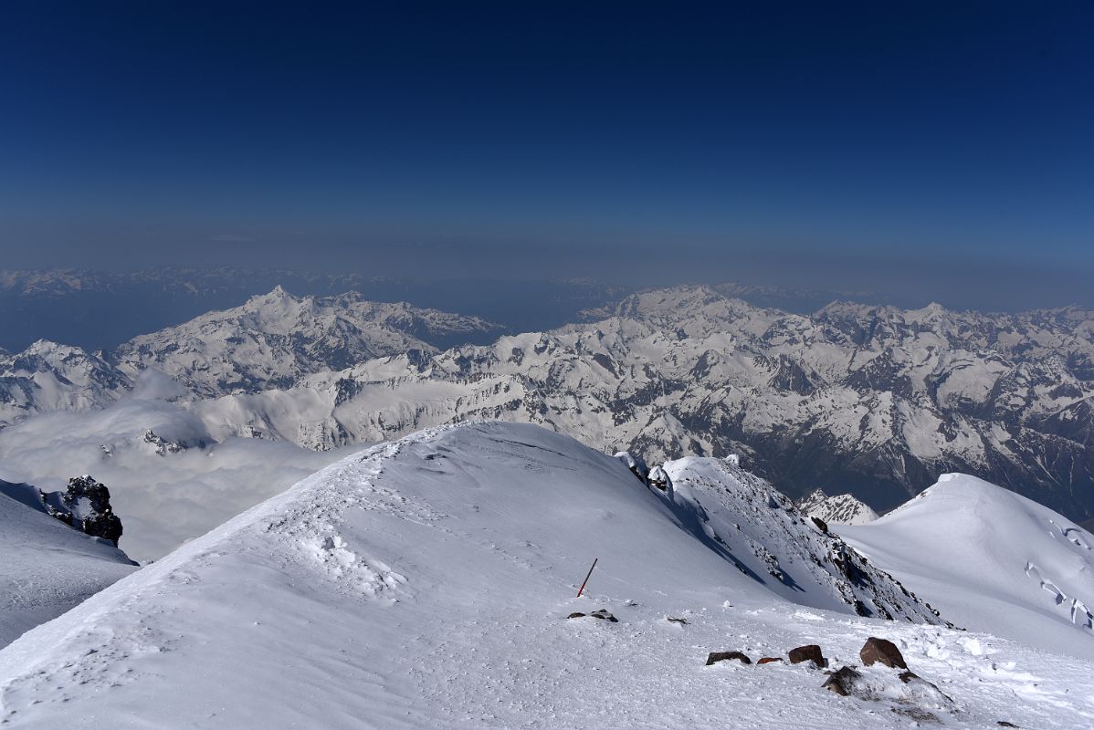 13E Mounts Shdavleri, Gvandra, And Gora Kukurtli-Kolbashi To The Southwest From Mount Elbrus West Peak Summit 5642m